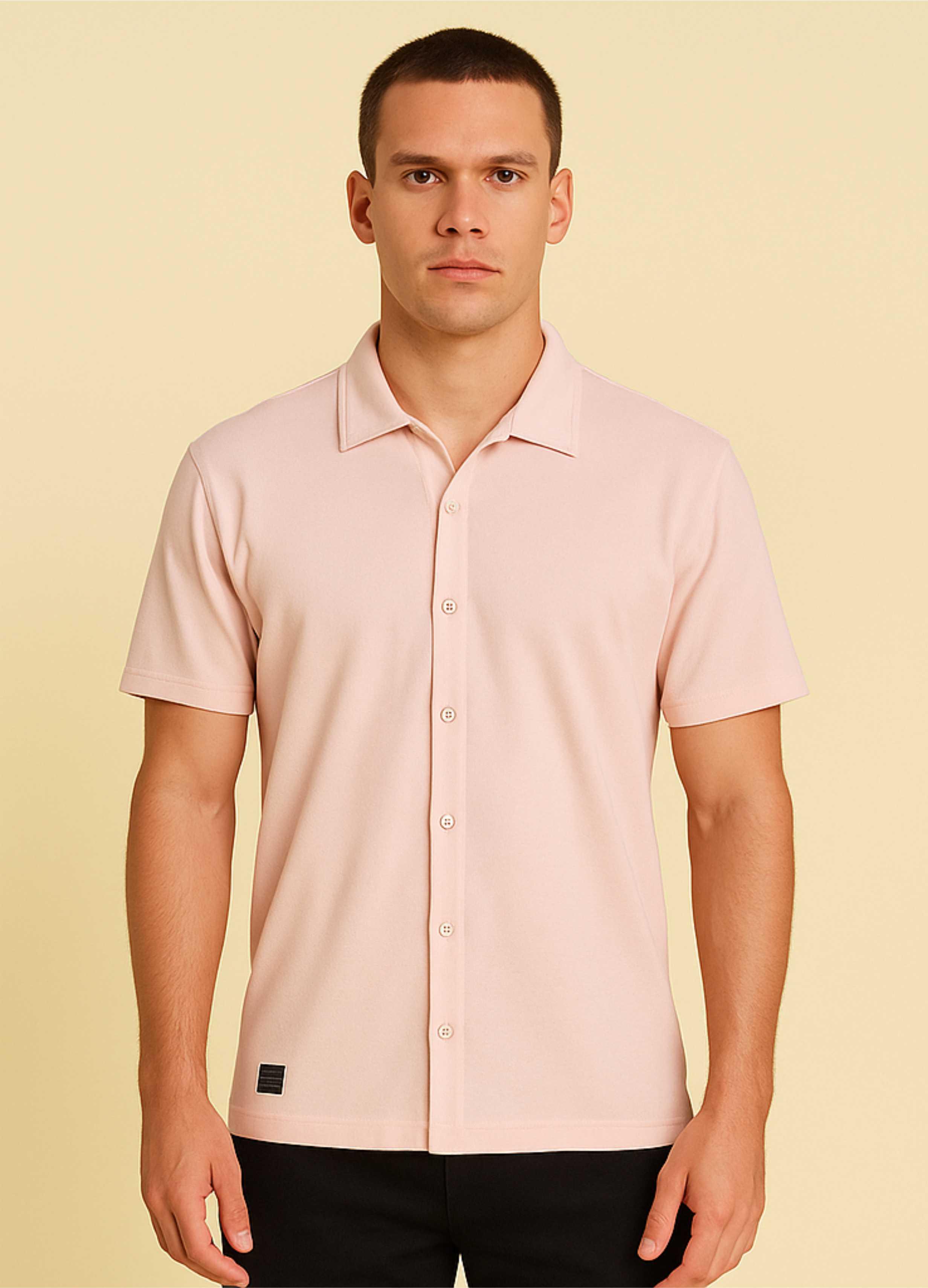 Camisa manga curta em malha piquet