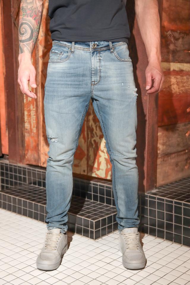 Calça jeans semi alicate azul claro