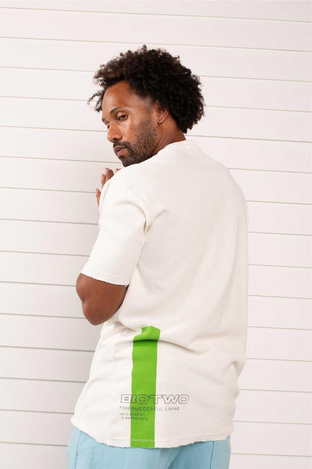 Camiseta regular estampa faixa