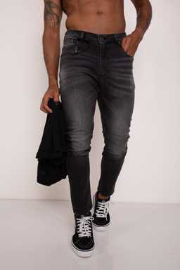 Calça jeans semi alicate preta