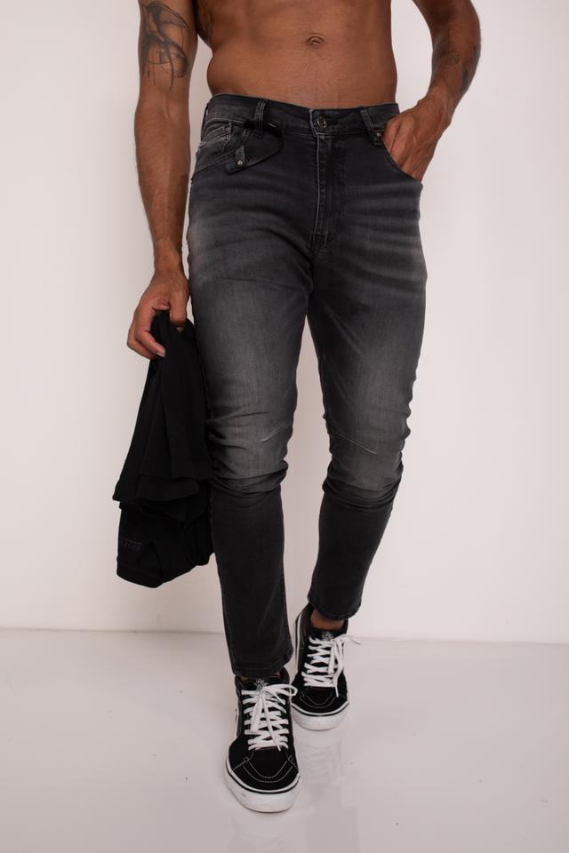 Calça jeans semi alicate preta