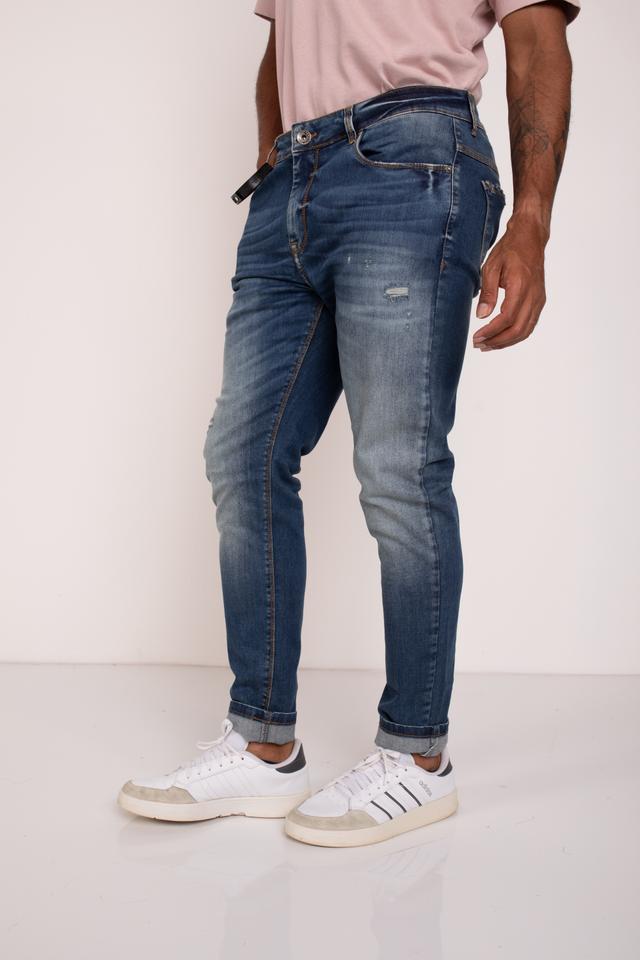 Calça jeans azul médio