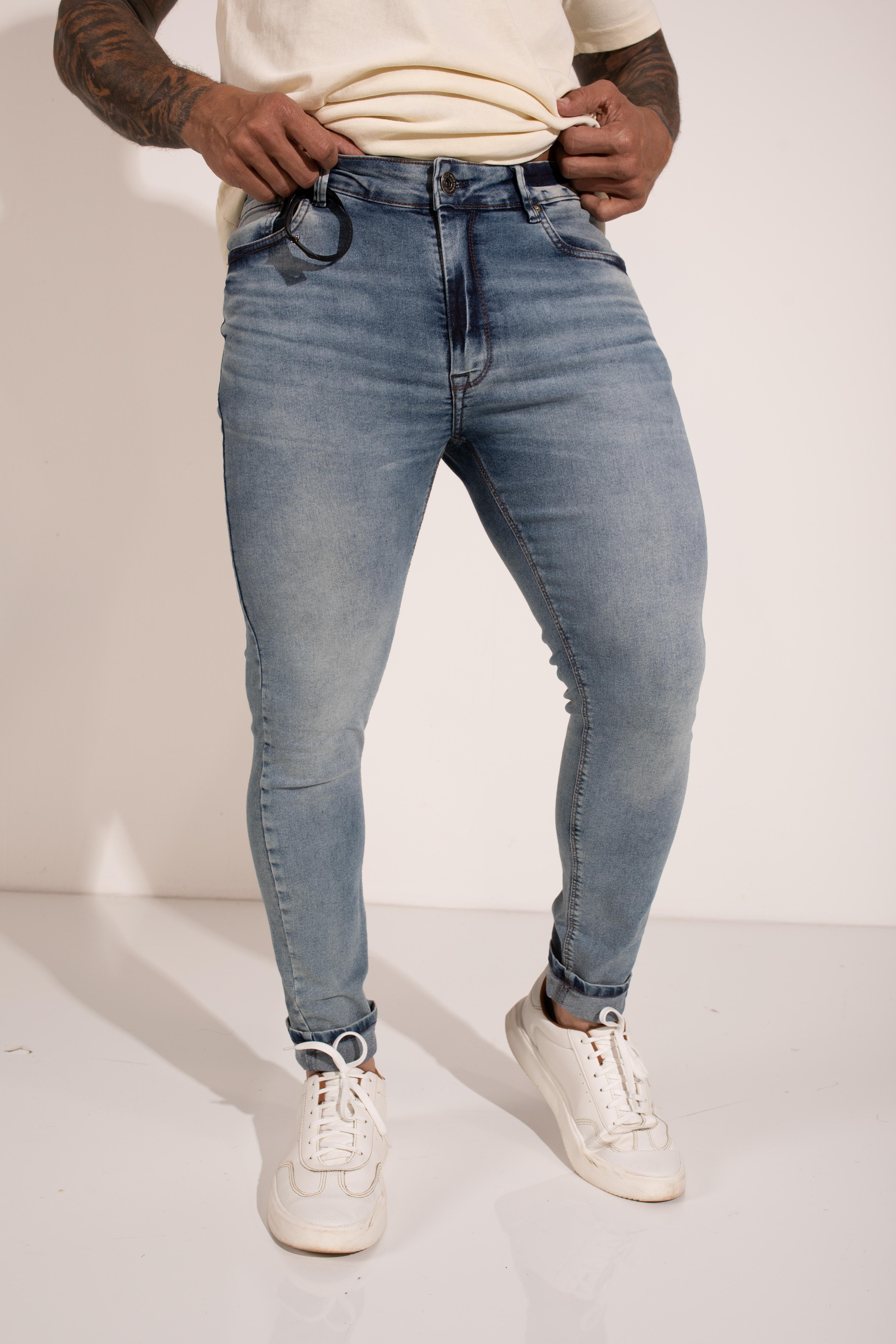 Calça jeans skinny azul claro