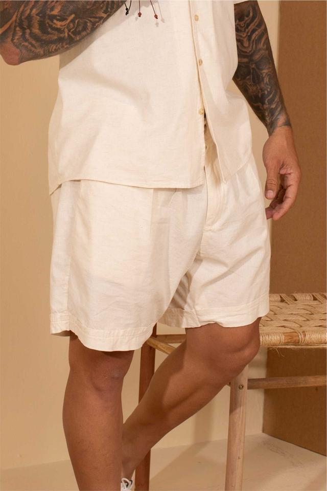 Bermuda alfaiataria em linho